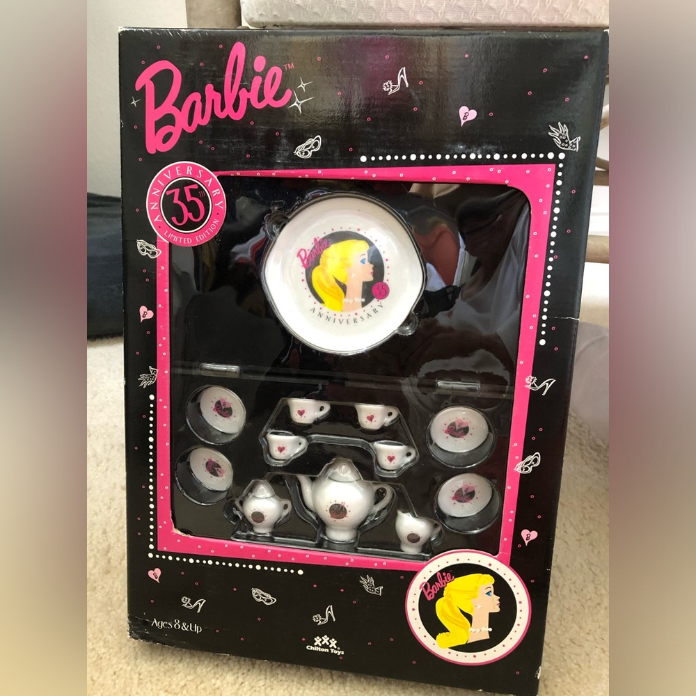 BARBIE TEA PARTY SET (Ceramic not Plastic)